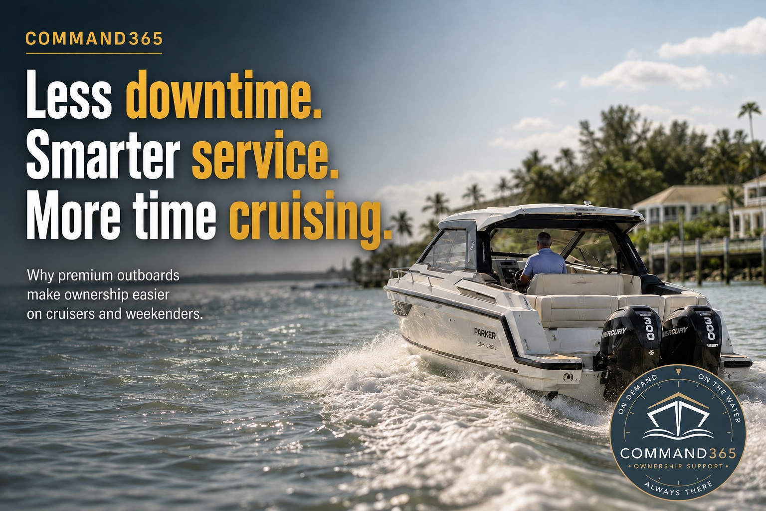 Premium outboards on cruisers and weekenders: maintenance simplicity, dockside serviceability, and efficiency versus sterndrive and inboard alternatives